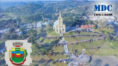 Vista aérea da cidade de Arvorezinha – RS