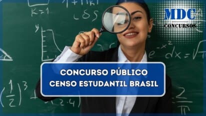 Concurso Censo Estudantil Brasil 2025: 3.180 Vagas p/ nível fundamental e médio