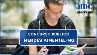 Homem concentrado que estudando ao ar livre | Concurso Público Mendes Pimentel/MG oferece 68 vagas