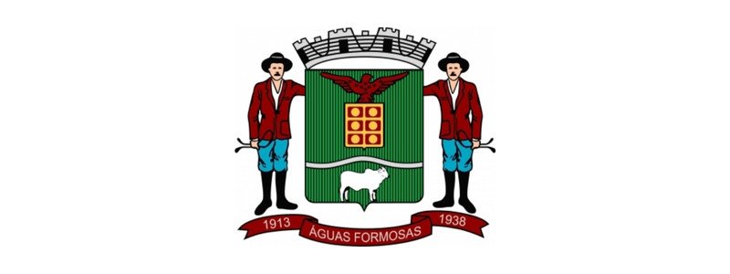 Águas Formosas/MG abre seleção com 61 vagas de R$ 3 mil para ACE e ACS 1 Brasão oficial do município de Águas Formosas em Minas Gerais com dois homens, uma ovelha e símbolos heráldicos.