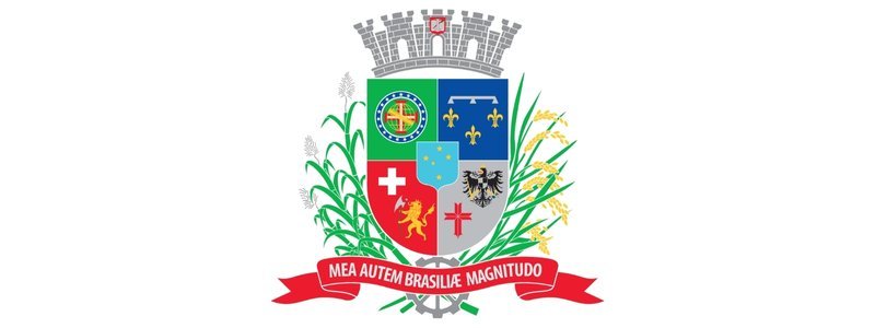 Joinville abre processo seletivo c/ salários até R$ 13,5 mil 1 Brasão oficial do município de Joinville (SC) com escudo dividido em vários símbolos e fita vermelha com o lema "Mea Autem Brasiliae Magnitudo"