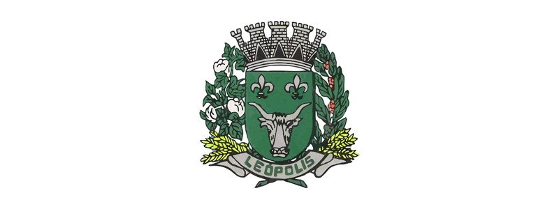 Leópolis/PR lança concurso com 25 vagas de até R$ 13,8 mil 1 Brasão do município de Leópolis-PR em fundo branco.
