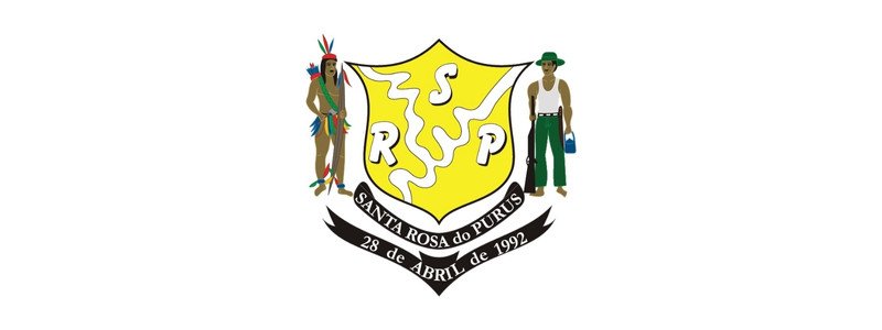 Santa Rosa do Purus/AC lança processo seletivo com 247 vagas 1 Brasão de Santa Rosa do Purus-AC com escudo amarelo, figuras de um indígena e um seringueiro, e faixa com a data 28 de abril de 1992
