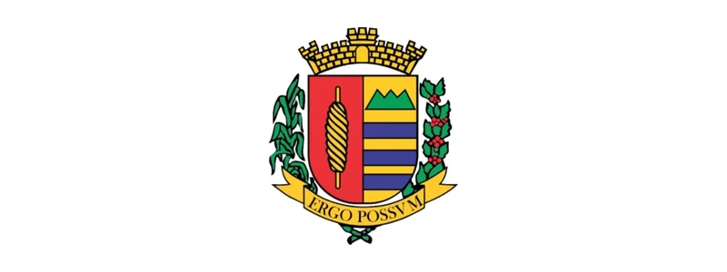 Vargem Grande do Sul/SP abre vagas de até R$ 3,5 mil na Educação 1 Brasão de Vargem Grande do Sul-SP com escudo, coroa mural e ramos de café e milho, além do lema "Ergo Possum".
