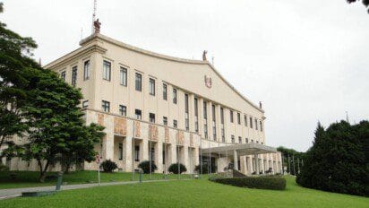 Sede da Controladoria Geral do Estado de São Paulo (CGE-SP) vista externa com fachada clássica e jardins na entrada. Foto: Divulgação/Governo do Estasdo de São Paulo