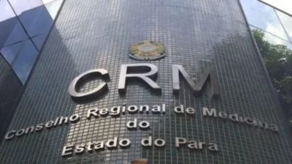 Fachada do prédio do CRM-PA com letras em destaque e identificação do Conselho Regional de Medicina do Estado do Pará. Foto: Divulgação/CRM-PA