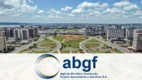 Vista aérea de Brasília com o logotipo da ABGF, arte do concurso ABGF