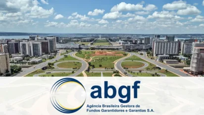 Vista aérea de Brasília com o logotipo da ABGF, arte do concurso ABGF