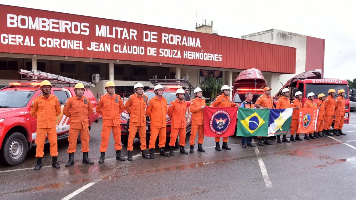 Concurso CBMRR 2026 com bombeiros militares em formação em Roraima