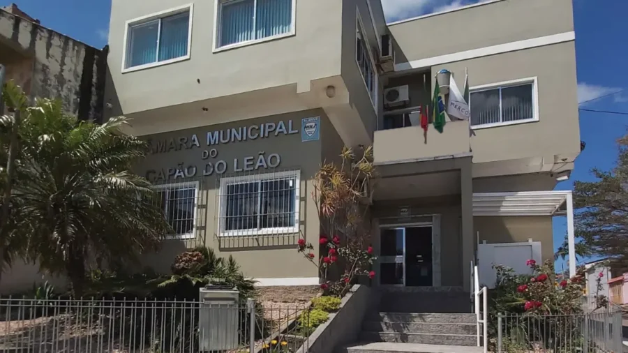 Fachada da Câmara Municipal de Capão do Leão RS, sede do concurso Câmara de Capão do Leão RS