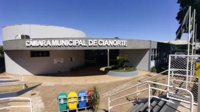 Fachada da Câmara Municipal de Cianorte, sede do concurso Câmara de Cianorte PR 2026