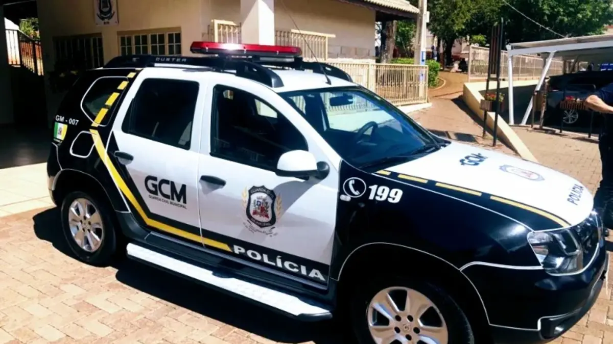 Viatura da Guarda Civil Municipal com logotipo GCM e número 199 no concurso GCM São Manuel SP
