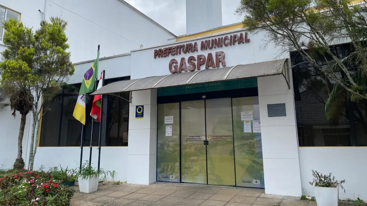Concurso Gaspar SC 2026 na sede da Prefeitura Municipal de Gaspar