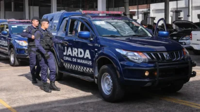 Concurso Guarda Municipal Manaus 2026: viaturas e agentes da guarda municipal em operação nas ruas da cidade