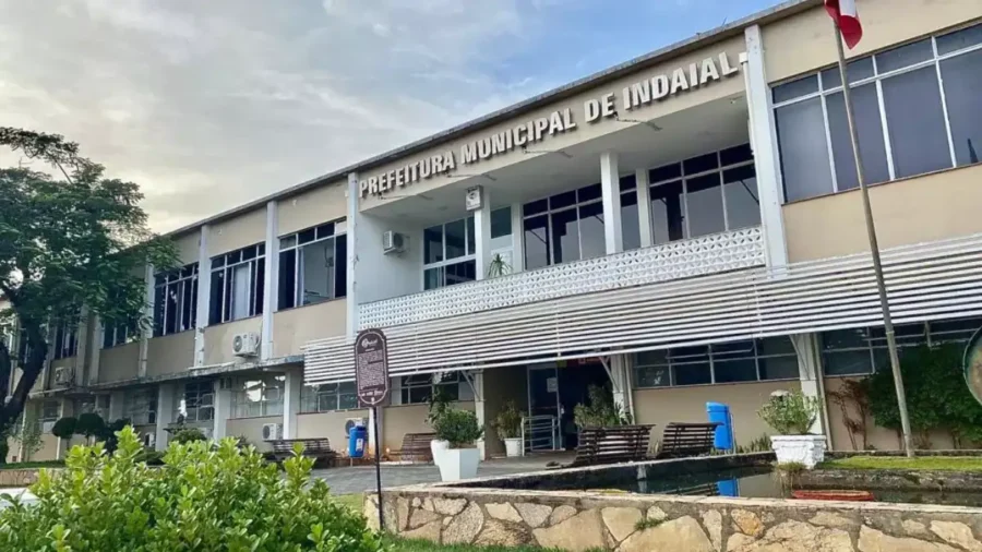 Concurso Indaial SC 2026 — fachada da Prefeitura Municipal de Indaial, em Santa Catarina