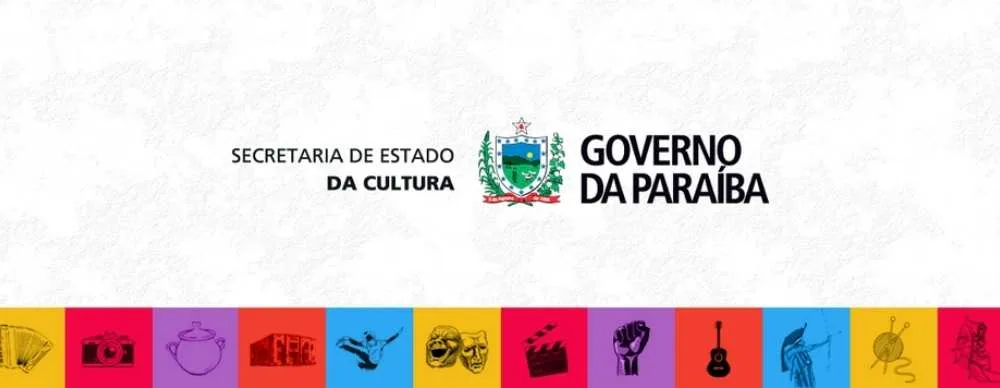Concurso Secult PB abre 33 vagas com salário de R$ 4,1 mil 1 Imagem institucional da Secretaria de Estado da Cultura da Paraíba - Secult PB, vinculada ao Governo da Paraíba. Ao centro, o brasão oficial do estado, ladeado pelos nomes "Secretaria de Estado da Cultura" e "Governo da Paraíba". Na parte inferior, uma faixa colorida com ícones representando diversas expressões culturais: sanfona, câmera fotográfica, panela, teatro, dança, cinema, música, literatura, artesanato e cultura indígena.