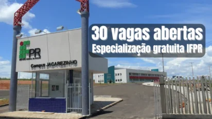 Especialização gratuita no IFPR Jacarezinho