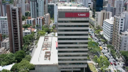 Vista aérea do edifício sede do TJMG, em Belo Horizonte, onde serão lotados estagiários selecionados no processo seletivo