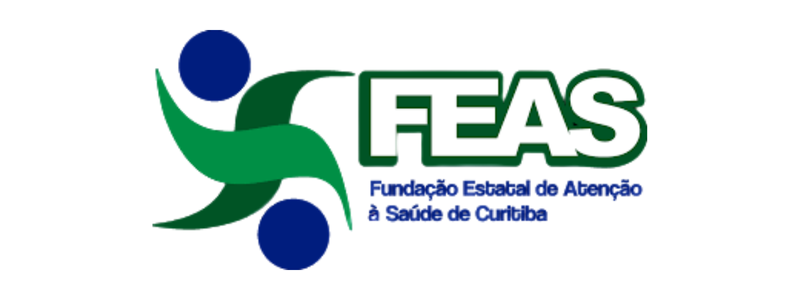 Feas Curitiba lança seleção com salários de até R$ 11.323,52 1 Logo da Feas Curitiba com formas verdes e círculos azuis ao lado do texto FEAS e da inscrição Fundação Estatal de Atenção à Saúde de Curitiba.