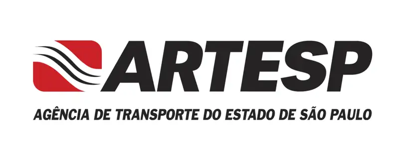 ARTESP abre concurso com 142 vagas p/ nível médio e superior 1 Logo da ARTESP com ícone vermelho e três linhas onduladas pretas à esquerda do nome da agência escrito em letras maiúsculas na cor preta