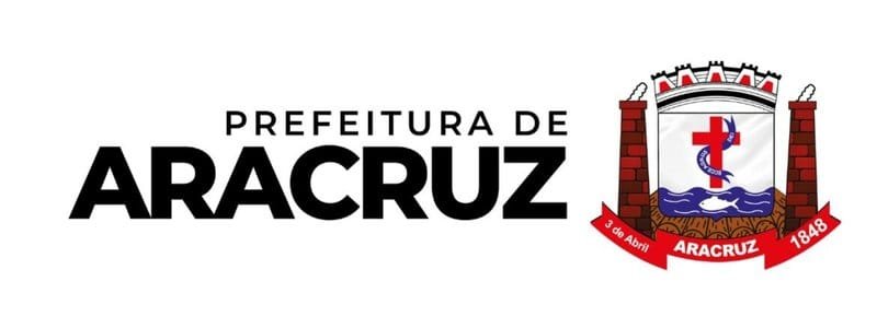 Aracruz abre processo seletivo c/ salários de até R$ 4,1 mil 1 Logotipo da Prefeitura de Aracruz com brasão ao lado, contendo cruz vermelha, ondas azuis, âncora e datas "3 de Abril" e "1848".
