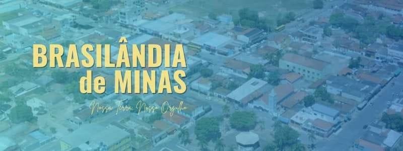 Concurso Brasilândia de Minas: 336 vagas de até R$ 19,6 mil 1 Imagem aérea da cidade de Brasilândia de Minas com os dizeres "Brasilândia de Minas – Nossa Terra, Nosso Orgulho" em destaque.