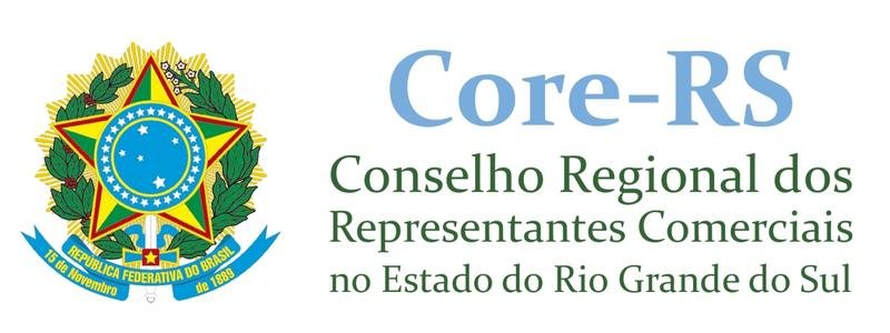 CORE-RS abre concurso com 84 vagas e salários de R$ 5 mil 1 Logo do CORE-RS com brasão da República Federativa do Brasil e nome completo do conselho em texto.