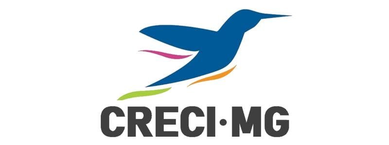 CRECI MG abre concurso com salários de até R$ 5.363,44 1 Logo do CRECI-MG com a silhueta de um beija-flor azul estilizado e traços coloridos, acompanhada do texto "CRECI MG" em letras maiúsculas.