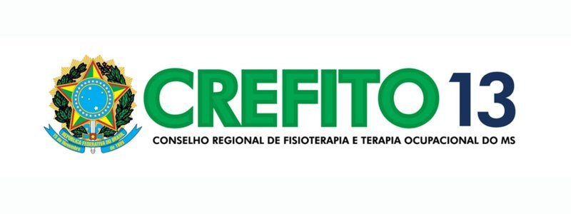 Concurso CREFITO 13: 110 vagas c/ salários de até R$ 5,6 mil 1 Logo do CREFITO 13 com o brasão da República à esquerda e o nome completo do conselho à direita em letras verdes e azuis.