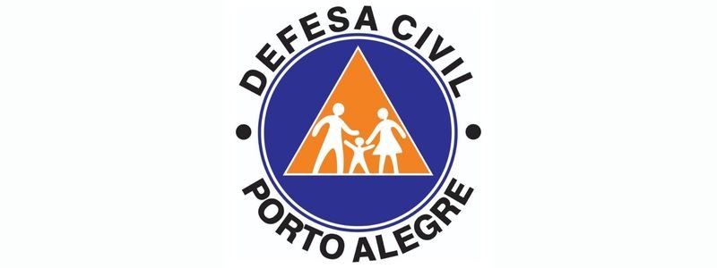 Defesa Civil de Porto Alegre abre seleção com 18 vagas de até R$ 3,6 mil 1 Logotipo da Defesa Civil de Porto Alegre com triângulo laranja ao centro e três figuras humanas, cercado por círculo azul e texto em preto.