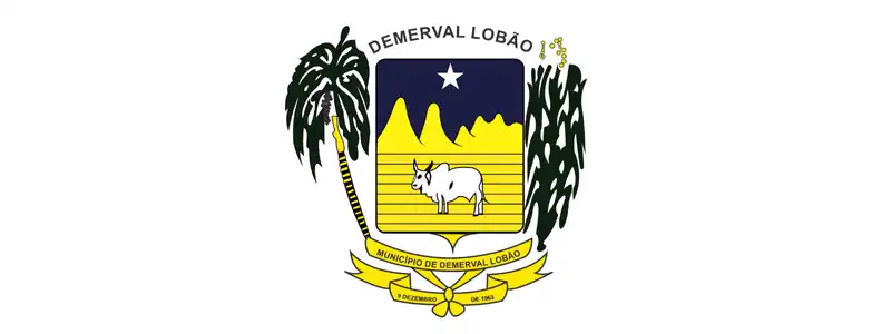 SEMED Demerval Lobão-PI abre 9 vagas de até R$ 3.315,41 em Processo Seletivo 1 Brasão do município de Demerval Lobão-PI com ilustrações de montanhas, estrela, boi, palmeira e árvore, acompanhado de faixa com o nome da cidade.