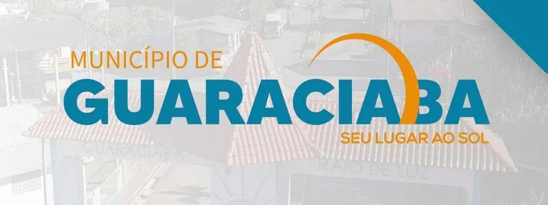 Guaraciaba/SC abre concurso com salários de até R$ 5.144,50 1 Logo da Prefeitura de Guaraciaba com os dizeres "Município de Guaraciaba – Seu lugar ao sol" sobre imagem de fundo com prédio e telhado.