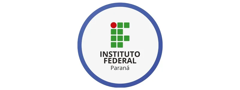 Logotipo do Instituto Federal do Paraná - IFPR com elementos gráficos em verde e vermelho, e o nome da instituição centralizado abaixo.