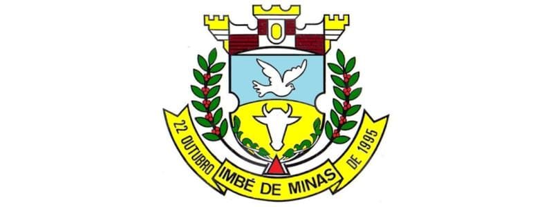 Imbé de Minas abre concurso com 214 vagas de até R$ 4 mil 1 Brasão da Prefeitura de Imbé de Minas com elementos como uma pomba branca, uma cabeça de boi, ramos verdes e a data 22 de outubro de 1995.