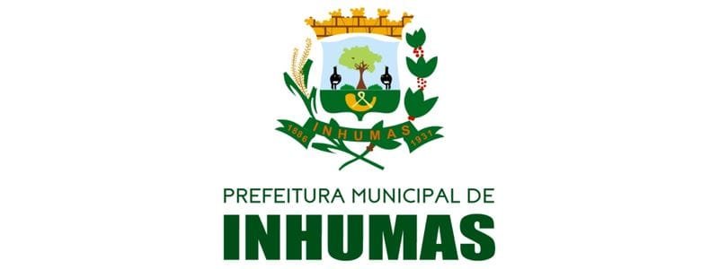 Inhumas GO abre processo seletivo com 280 vagas de R$ 2,6 mil 1 Brasão da Prefeitura Municipal de Inhumas com elementos vegetais, duas figuras humanas e uma árvore central, acompanhado do texto "Prefeitura Municipal de Inhumas"