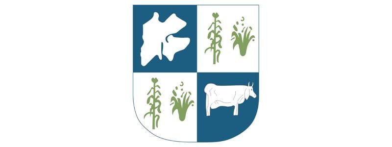 Processo seletivo em Joviânia tem 36 vagas de até R$ 3,6 mil 1 Brasão dividido em quatro partes com mapa estilizado, plantações, capim e boi, representando elementos da economia e geografia de Joviânia-GO.