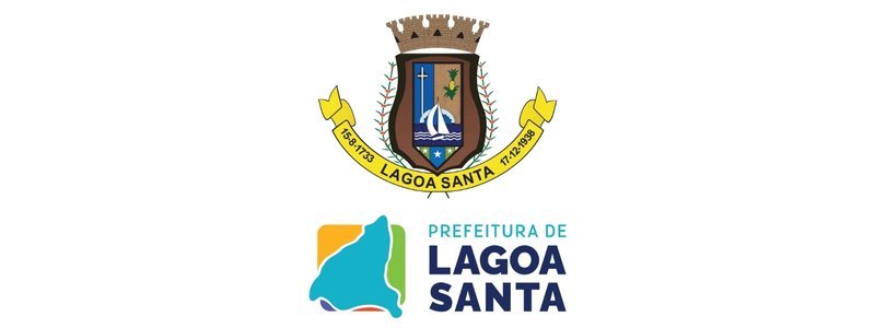 Brasão oficial e logotipo da Prefeitura de Lagoa Santa, Minas Gerais.