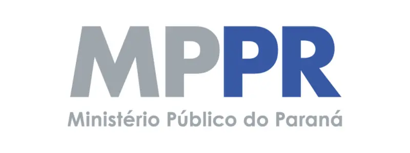 MPPR lança concurso com salários de R$ 35 mil para Promotor 1 Logo do Ministério Público do Paraná com as letras MPPR em cinza e azul.