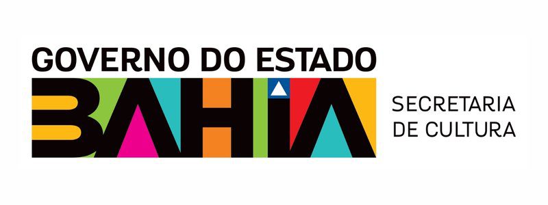 Logotipo do Governo do Estado da Bahia e Secretaria de Cultura - SECULT com letras coloridas e formas geométricas.