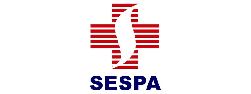 SESPA Pará abre 84 vagas com salários de até R$ 4.374,96 1 Logotipo da SESPA com uma cruz vermelha formada por linhas horizontais e a letra "S" estilizada no centro, acompanhada da sigla SESPA em azul abaixo.