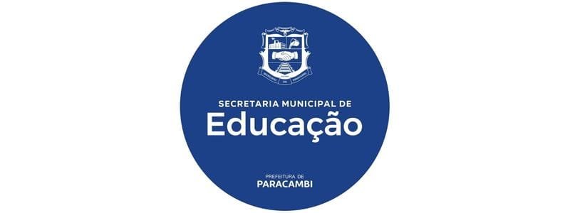 Paracambi abre seleção com salários de até R$ 2,7 mil p/ 20h 1 Logotipo circular azul da Secretaria Municipal de Educação de Paracambi RJ com brasão centralizado e textos institucionais em branco.