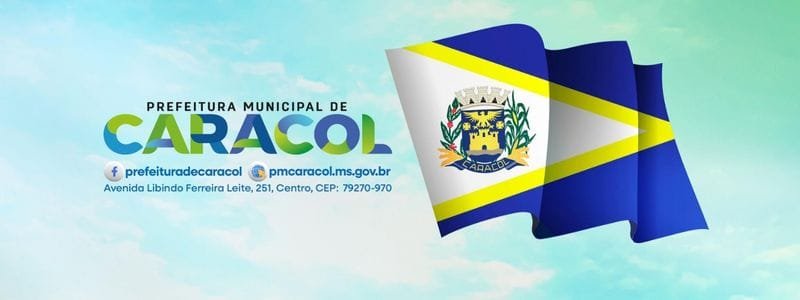 Semed Caracol abre seleção para Professor de Educação Física 1 Semed Caracol: Bandeira de Caracol-MS ao lado do logotipo da Prefeitura Municipal de Caracol com informações de contato e endereço.
