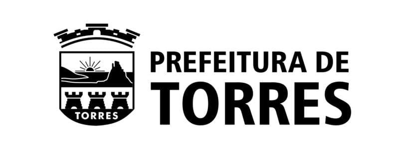 Torres RS abre processo seletivo c/ salários de até R$ 4,3 mil 1 Logotipo da Prefeitura de Torres em preto e branco, com brasão estilizado à esquerda e o texto "Prefeitura de Torres" em letras maiúsculas à direita.