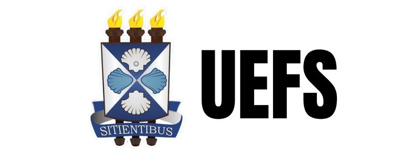 Seleção REDA: UEFS oferece salários de até R$ 7,4 mil para Professor 1 Logo da UEFS com brasão em azul e branco acompanhado do texto UEFS em preto