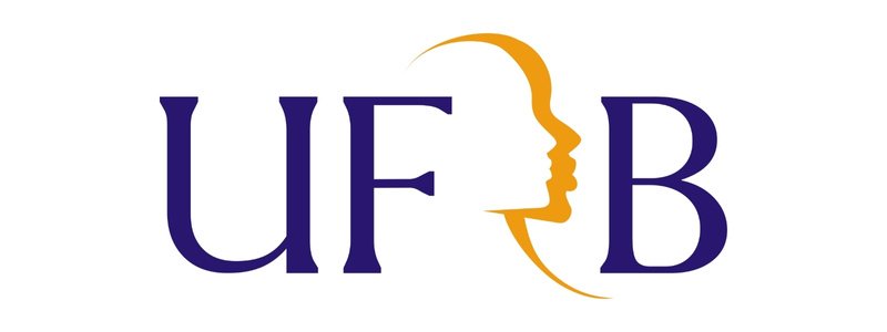 UFRB lança concurso com 72 vagas de até R$ 13,3 mil para Professor 1 Logo da Universidade Federal do Recôncavo da Bahia (UFRB) com letras roxas e silhueta de rosto em amarelo entre as letras F e B.