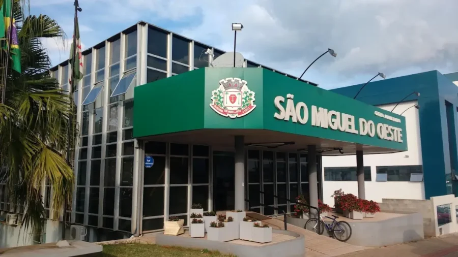 Fachada da Prefeitura de São Miguel do Oeste SC, sede do processo seletivo São Miguel do Oeste SC
