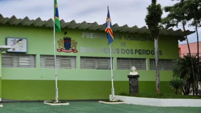 Fachada da Prefeitura Municipal de Bom Jesus dos Perdões SP, sede do processo seletivo Bom Jesus dos Perdões SP
