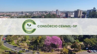 Processo seletivo CEMMIL Araras SP: vista panorâmica da cidade de Araras com área urbana e parque ao centro