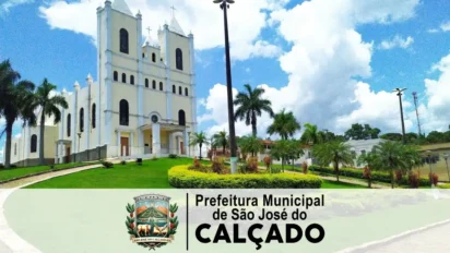 Processo seletivo São José do Calçado ES: vista da igreja matriz e área central do município