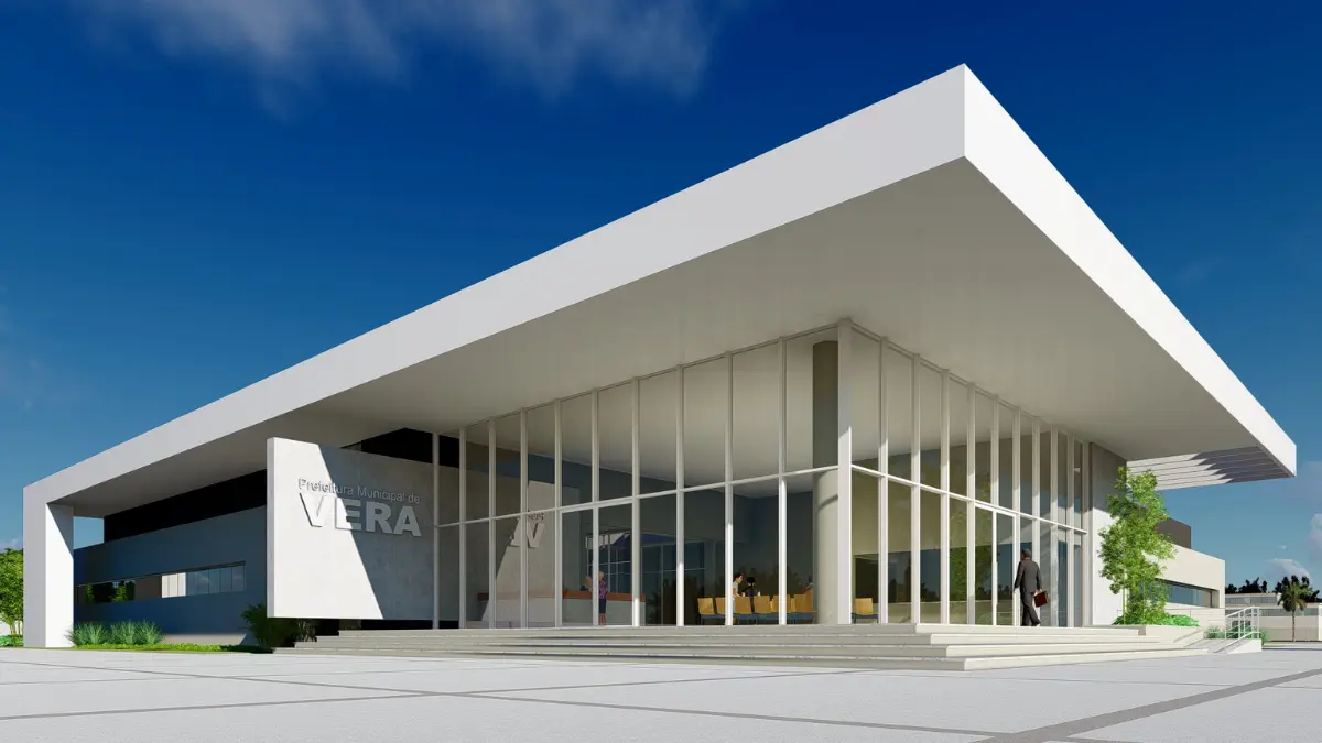 Fachada da Prefeitura de Vera MT relacionada ao processo seletivo Vera MT 2026 com vagas na educação